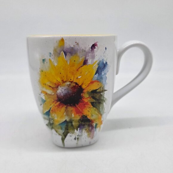Dean Crouser Big Sky Carvers Large Mug Sunflower Watercolor Collectible 16oz - Picture 1 of 7
